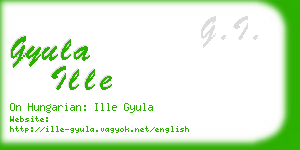 gyula ille business card